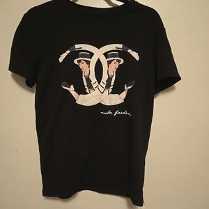 Mike Frederiqo Amsterdam Coco Chanel Tribute Tee Shirt Black M